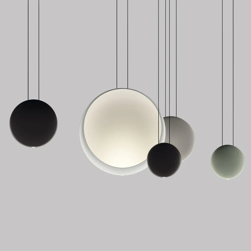 Afralia™ Nordic Bar Modern LED Pendant Light Resin Lustre Dining Room Hanging Lamp