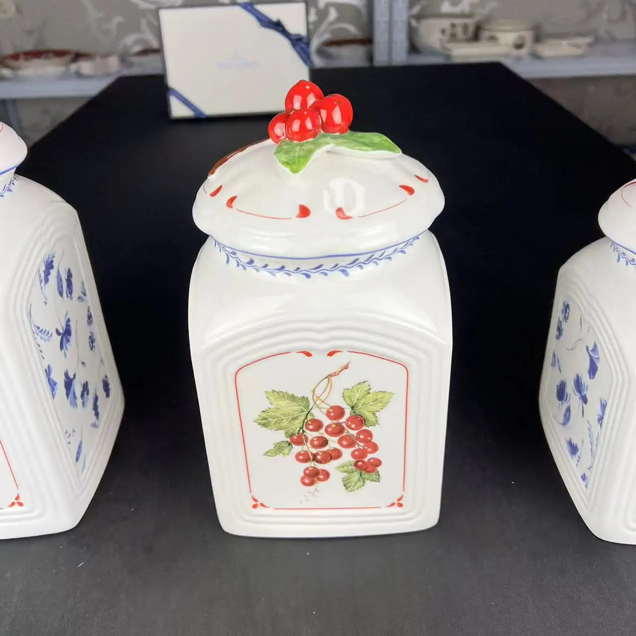 Afralia™ Vintage German Fruit Sealed Jar, Seasoning Canister for Kitchen