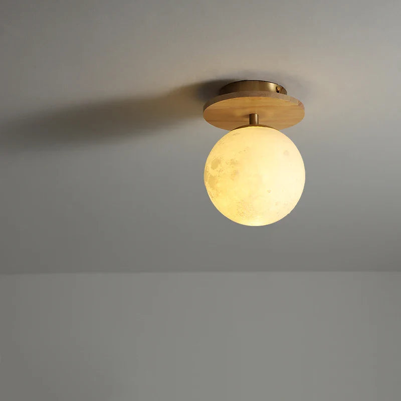 Afralia™ Ceramic Wood LED Ceiling Light for Modern Indoor Lighting