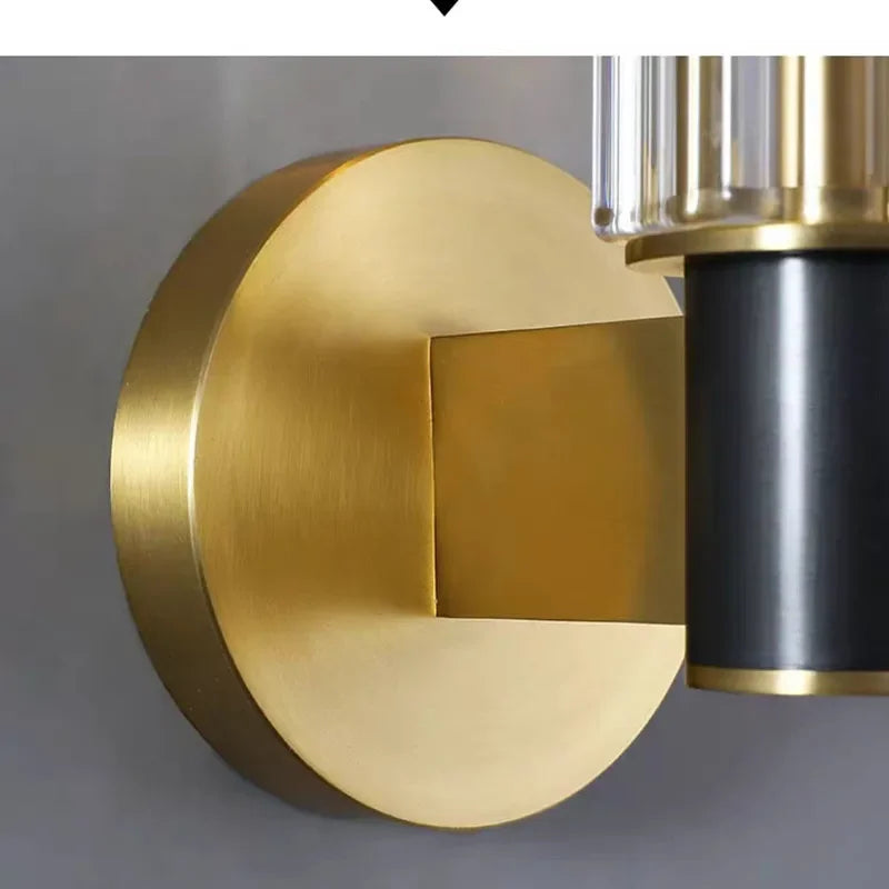 Afralia™ Luxe Copper Wall Lamp for Bedside, Corridor, Reading Room, TV Background