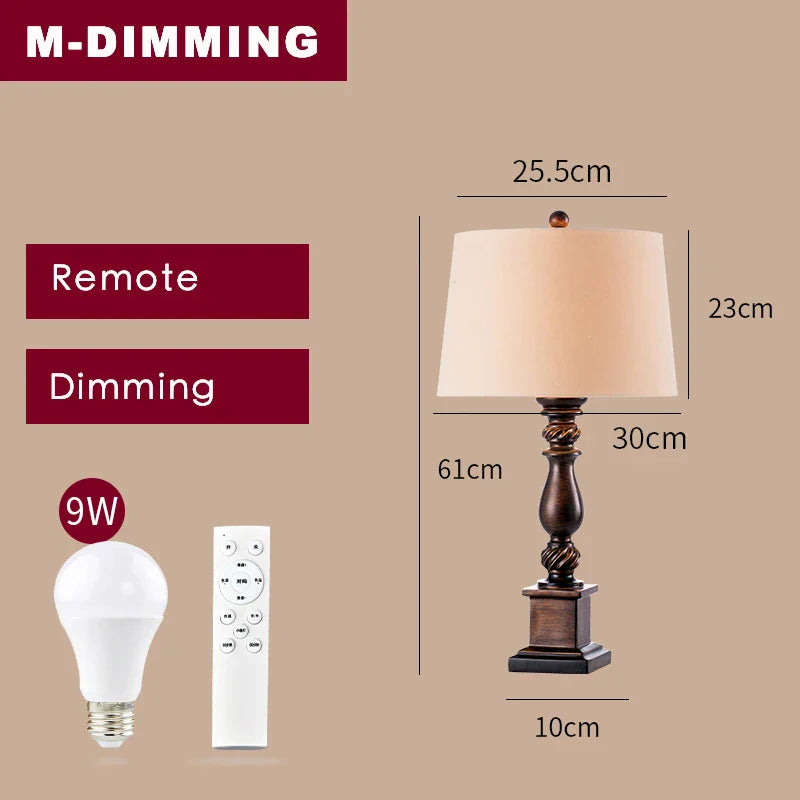 Afralia™ Traditional Art Fabric Table Lamp for Warm Ambiance in Bedroom, Living Room