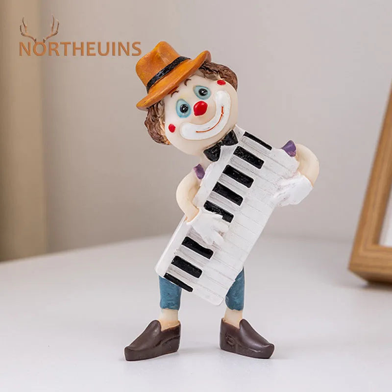 Afralia™ Clown Resin Art Statue Figure for Interior Decor and Home Spirit