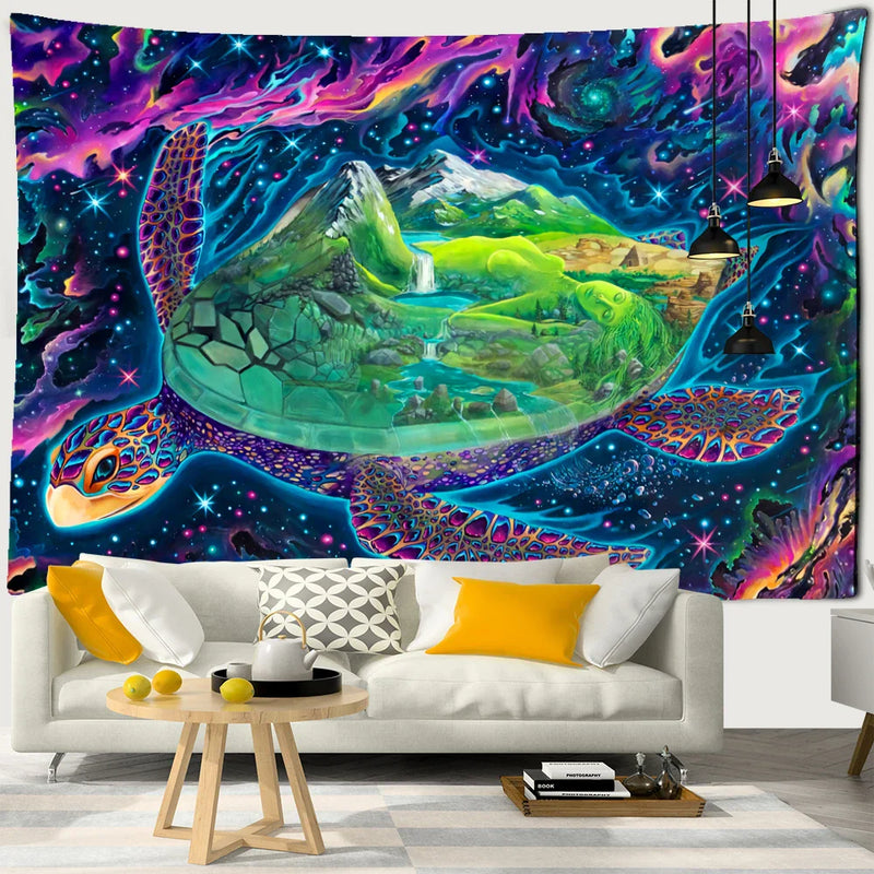 Enchanted Forest Tapestry Wall Art by Afralia™ - Psychedelic Bohemian Hippie Decor