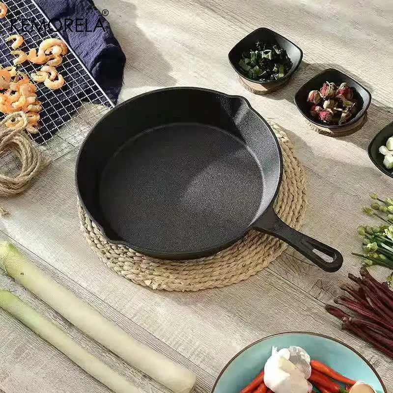 Afralia™ Small Cast Iron Frying Pan - Ideal for Fried Food and Stir-Frying