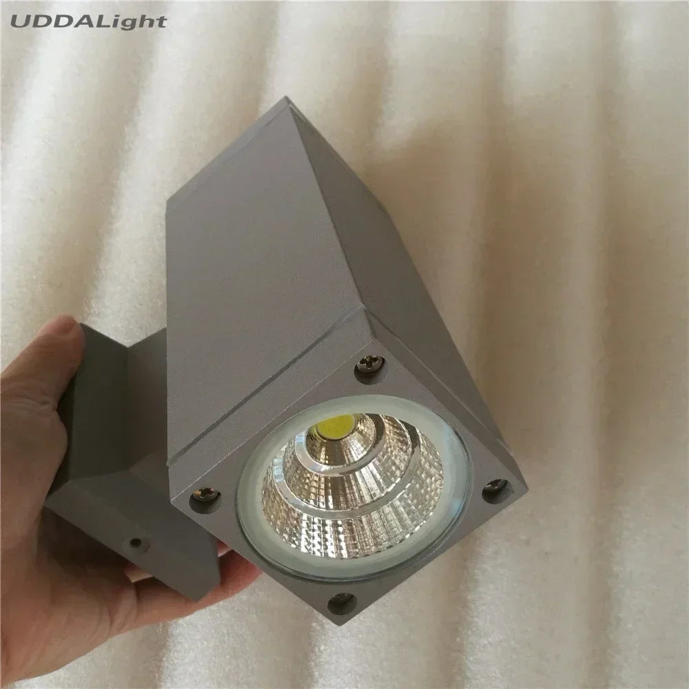 Afralia™ Square LED Outdoor Wall Light - Waterproof Up Down Porch Lamp