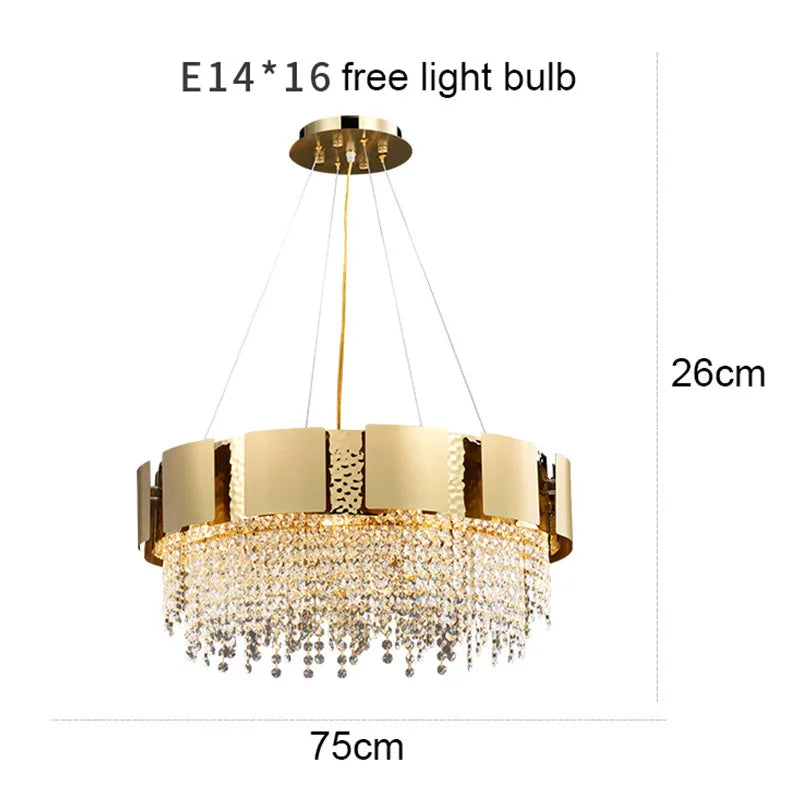 Afralia™ Copper K9 Crystal Chandelier: Luxury Minimalist Lighting for Living Room, Dining Room, Bedroom