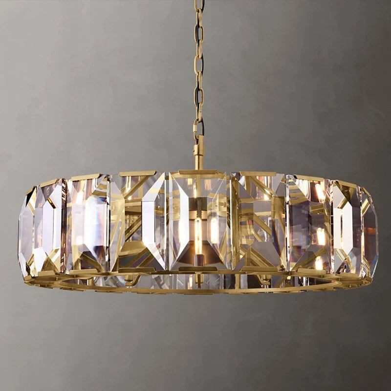 Afralia™ Modern LED Crystal Chandelier for Dining Living Bedroom - Elegant Round Rectangle Design