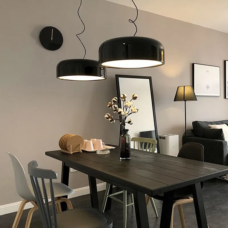 Afralia™ Smithfield Black Suspension Light - Modern Nordic Minimalist LED Lighting for Dining Room