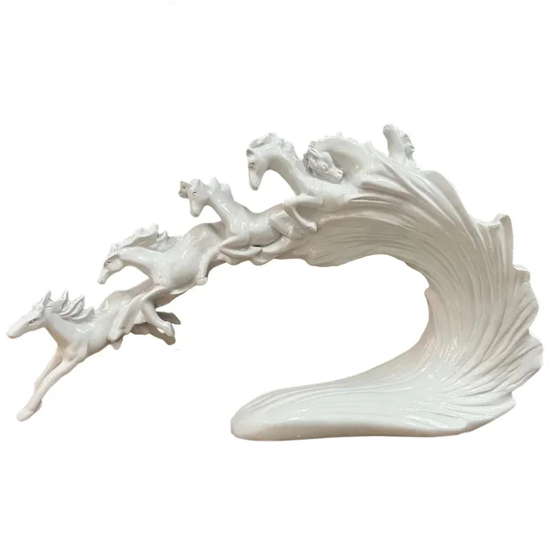 Afralia™ Galloping Horse Luxury Sculpture: Elegant Decor for Office, Living Room & Store.