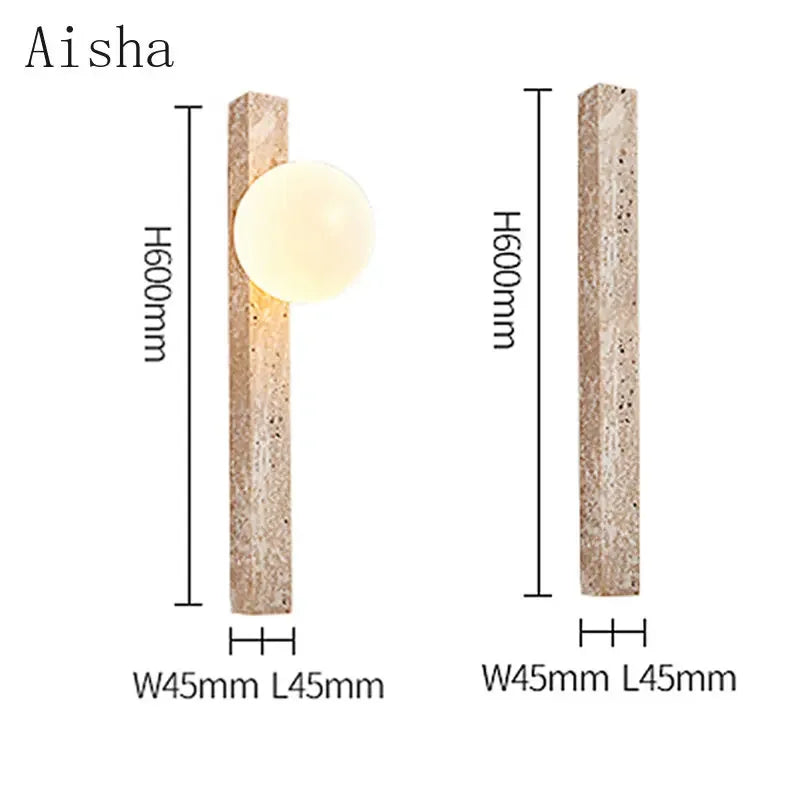 Afralia™ Yellow Cave Stone Wall Lamp 60cm LED Sconces