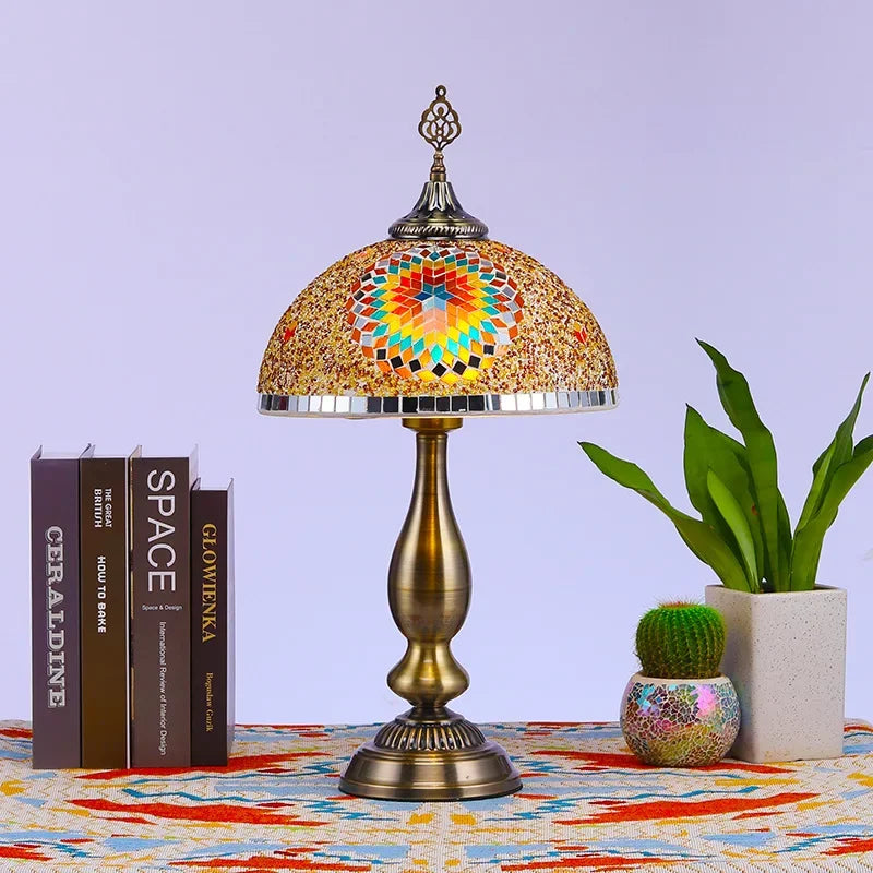 Afralia™ Mushroom Umbrella Table Lamp Retro Ethnic Türkiye Decor Nightlight Exotic Decor