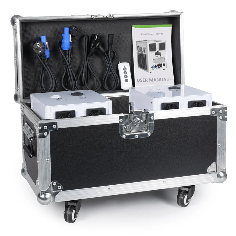 Afralia™ Stage Light Flight Case: Holds 2 Models, Shockproof, with Wheels