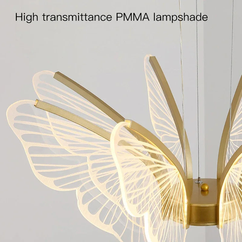 Afralia™ LED Butterfly Chandeliers: Modern Lighting Fixtures for Home Decor