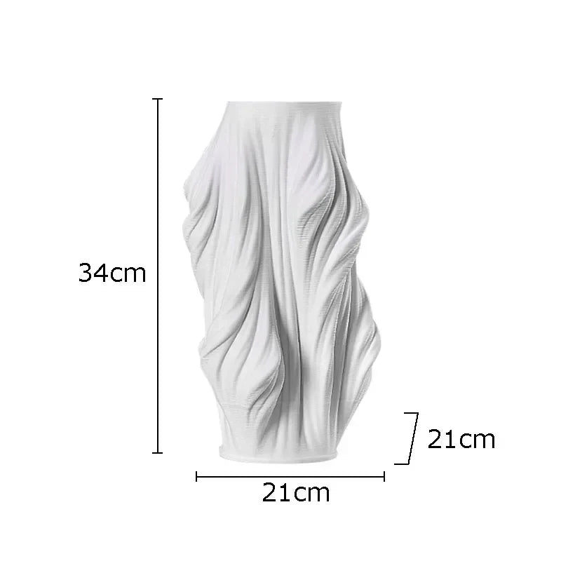 Afralia™ Ceramic Vase with Artificial Flowers for Desk Decoration and Room Aesthetics