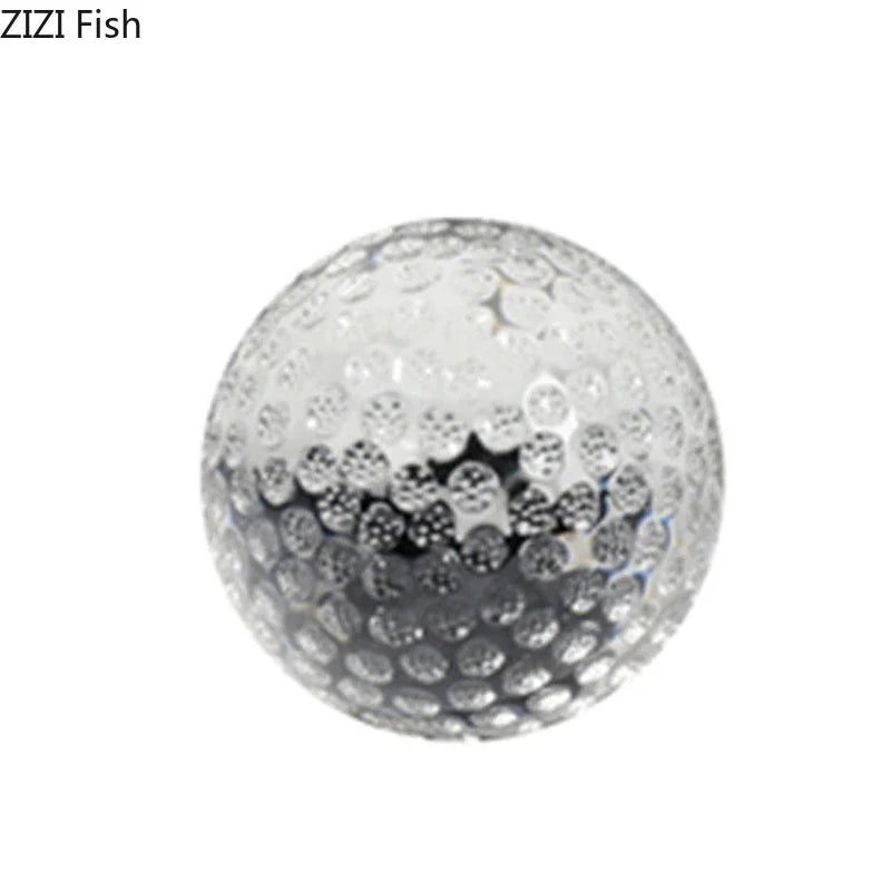Afralia™ Golf Crystal Ball Desk Decoration - Minimalism Aesthetic Room Decor