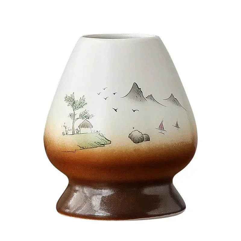 Afralia™ Ceramic Matcha Whisk Holder Stand for Tea Ceremony and Dining Room