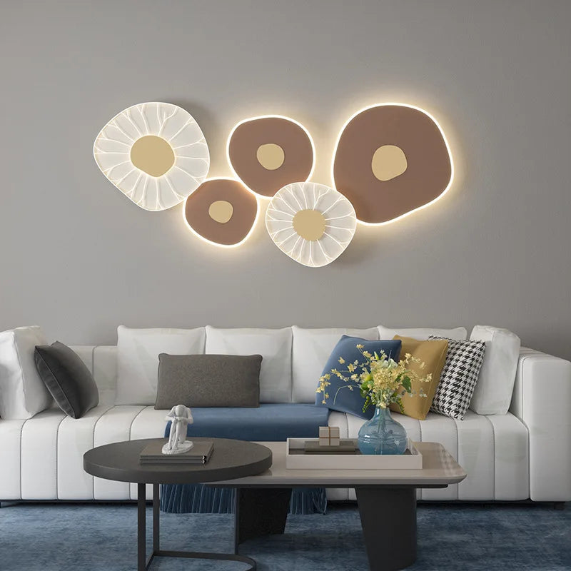 Afralia™ Lotus Leaf LED Wall Light: 3 Dimming Modes, Stylish Décor for Home, Hotel, Restaurant