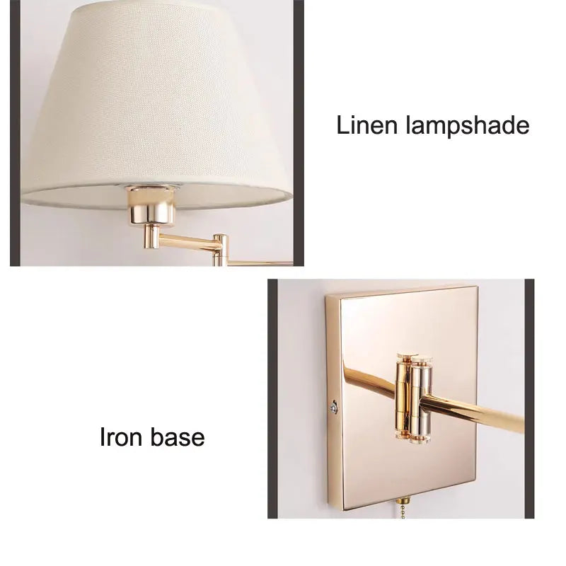 Afralia™ Adjustable Rocker Arm Wall Lamp for Living Room and Bedroom