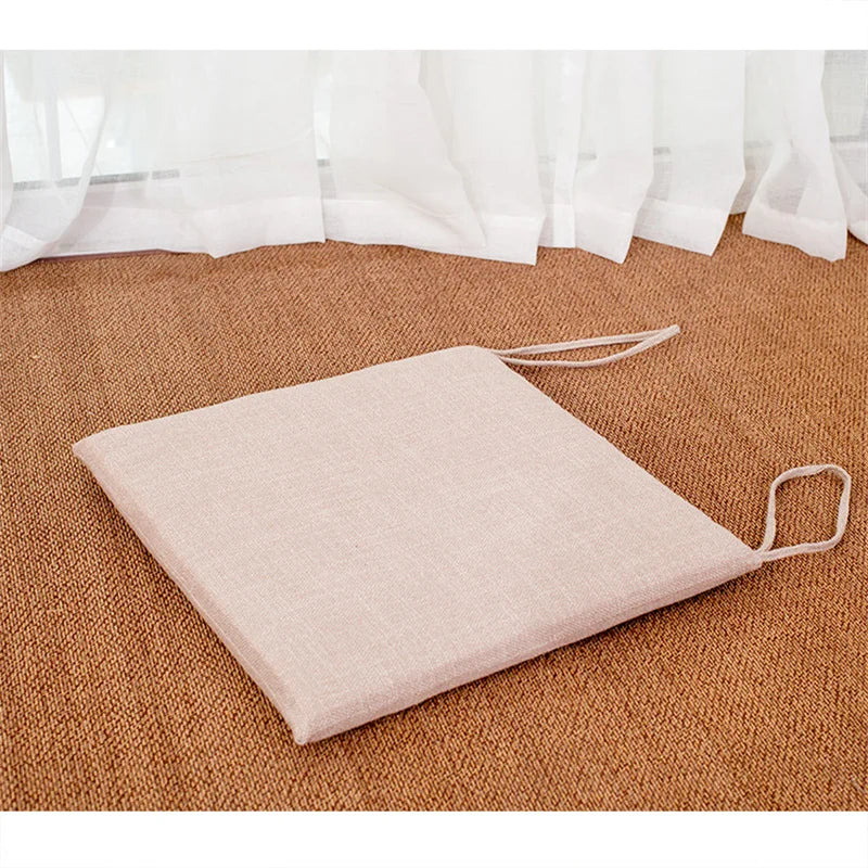 Afralia™ Linen Seat Cushion: Comfortable Non-slip Chair Pad with Strap