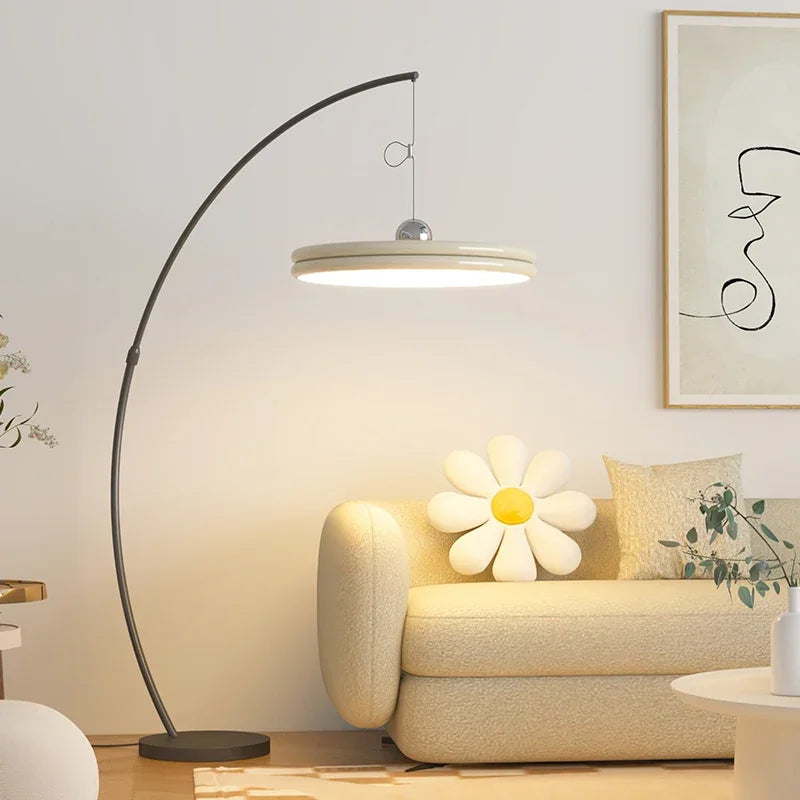 Afralia™ Nordic LED Floor Lamp Modern Minimalism Light Luxury Living Room Fishing Lamp