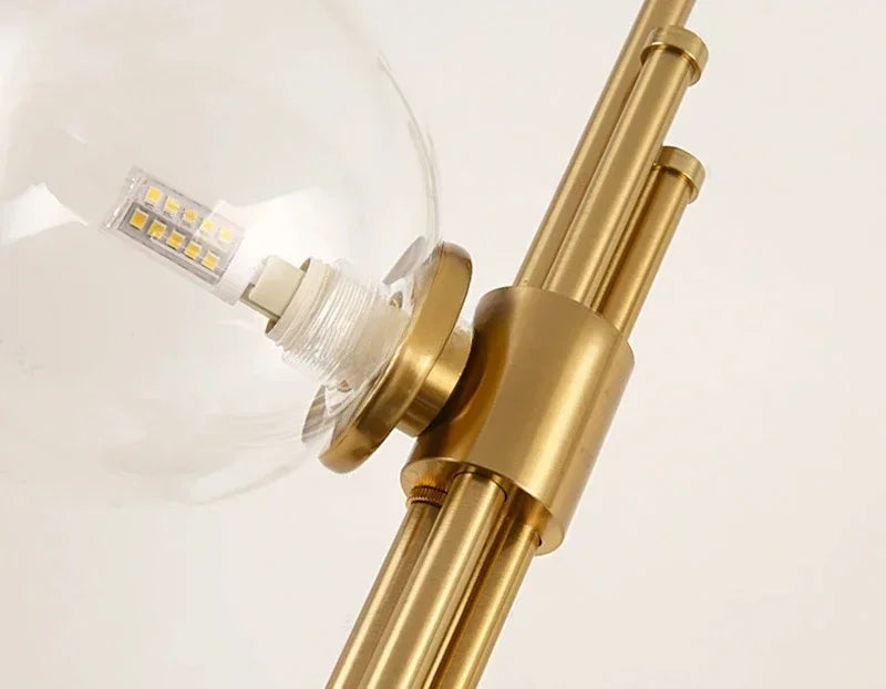 Afralia™ Modern Glass Ball Wall Lamp for Living Room Bedroom Study Bedside Loft Mirror Light