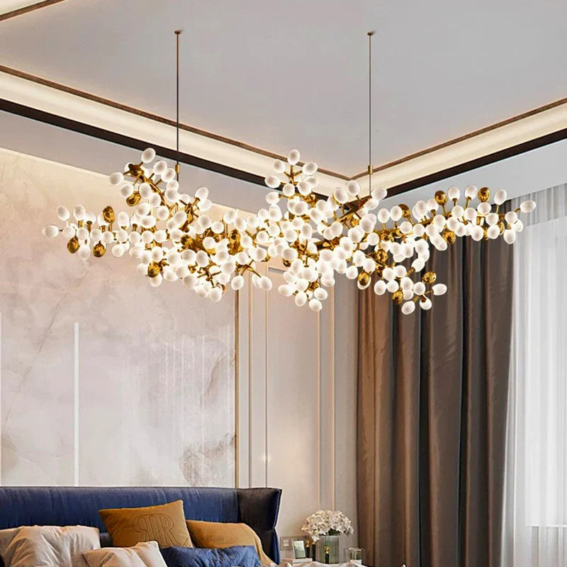 Afralia™ LED Chandelier Lighting for Living Room Salon Bedroom Dining Room Decor