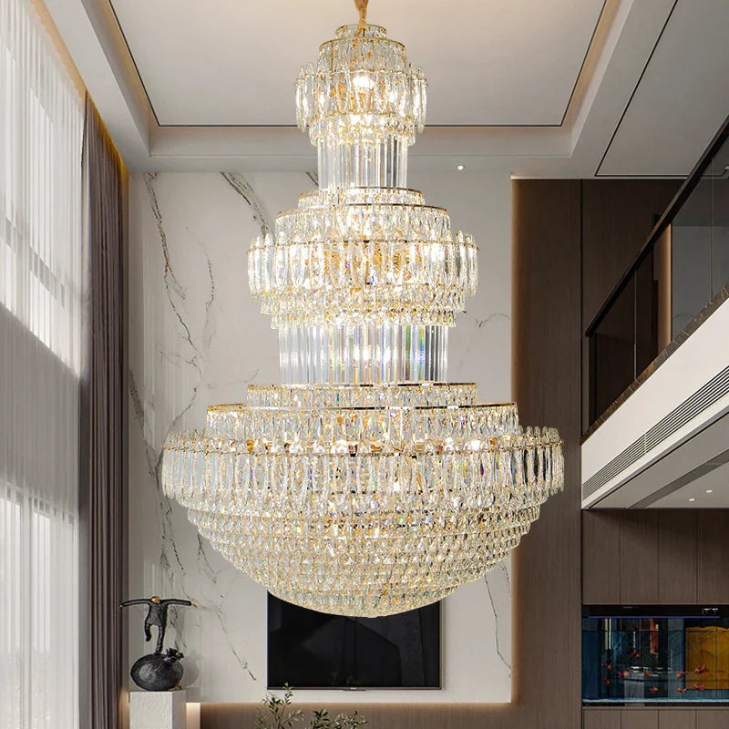 Afralia™ Crystal Chandelier: Elegant Lighting for Home, Villa, Hotel Lobby