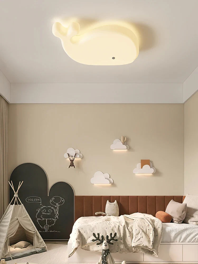 Afralia™ Small Animals LED Chandelier for Kids Bedroom Nursery, Creative Baby Ceiling Lamp