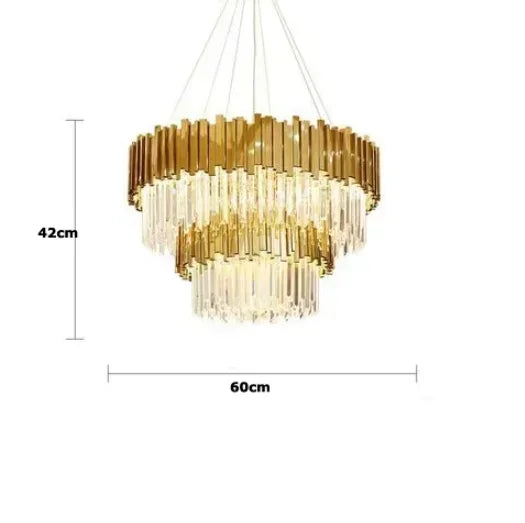 Afralia™ Golden Crystal Ceiling Light for Modern Living Room and Dining Room