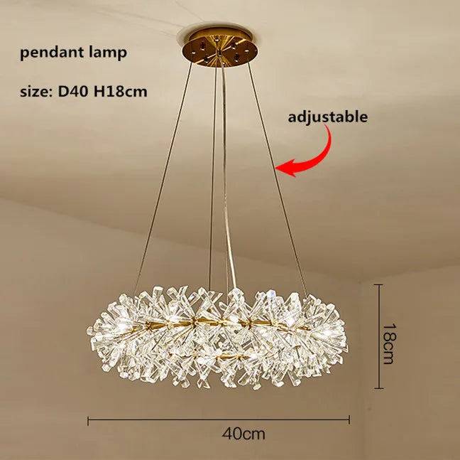 Afralia™ Luxury Crystal K9 Chandelier | Modern Nordic Living Dinning Room Bedroom Lighting