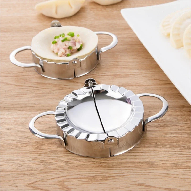 Afralia™ Stainless Steel Dumpling Maker Mold Dough Press Kitchen Accessories