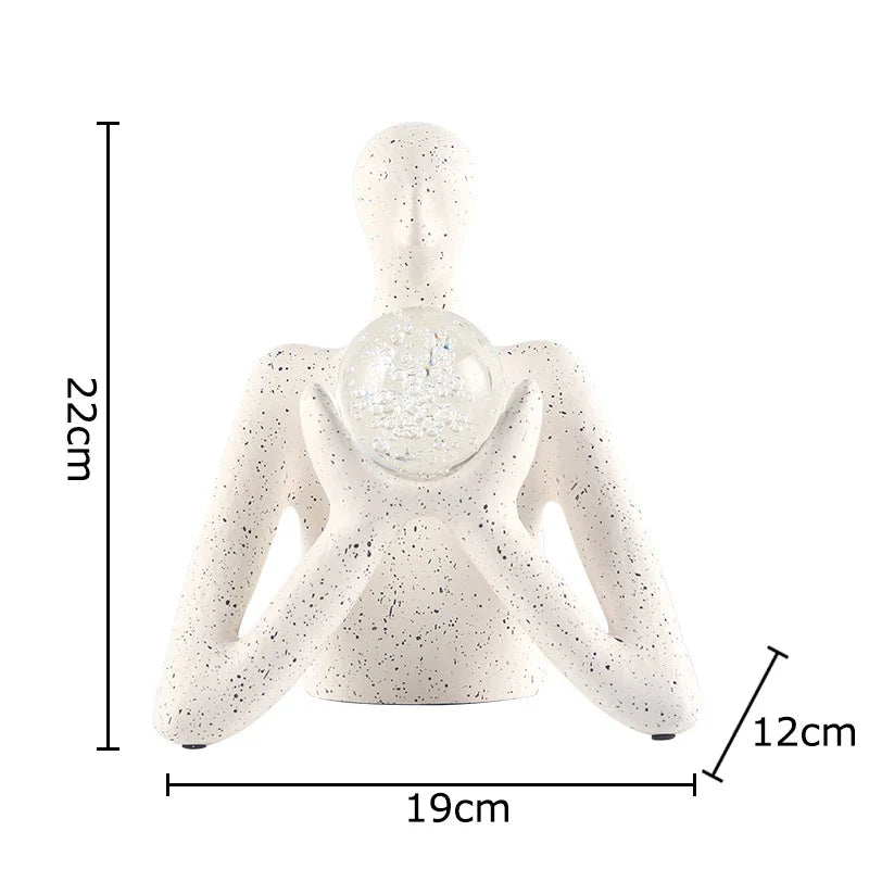 Afralia™ Abstract Figures Sculpture Decor: Resin Desk Statue Ornament for Room Aesthetics