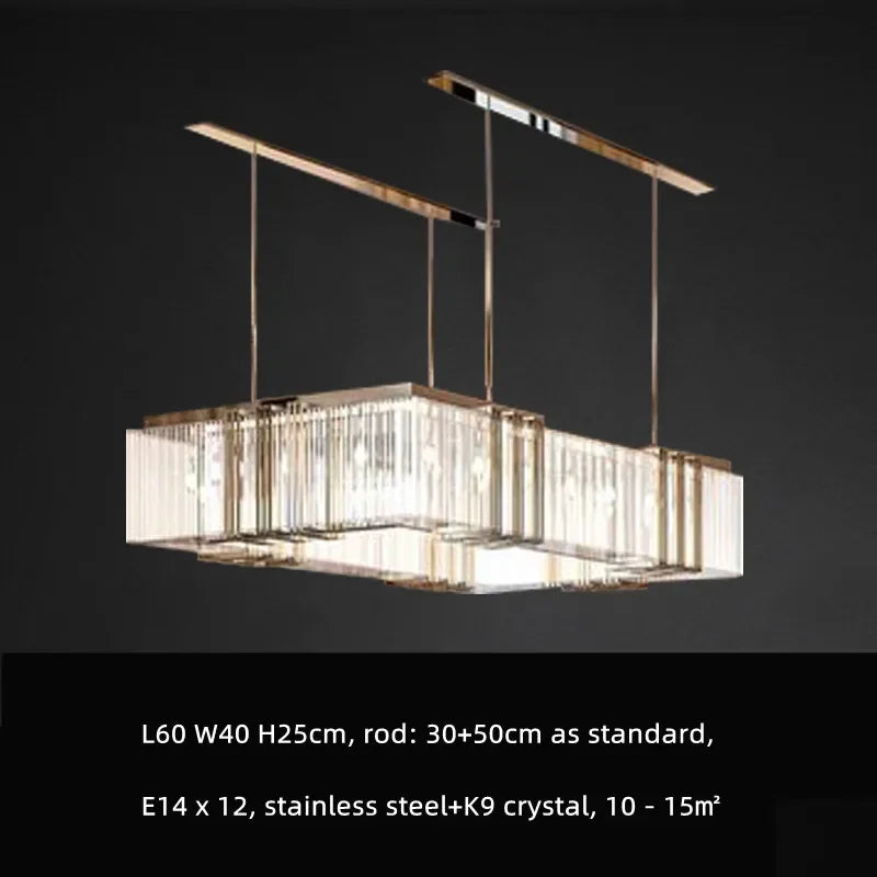 Afralia™ Luxe E14 LED Crystal Pendant Chandelier: Elegant Dining Room Lighting