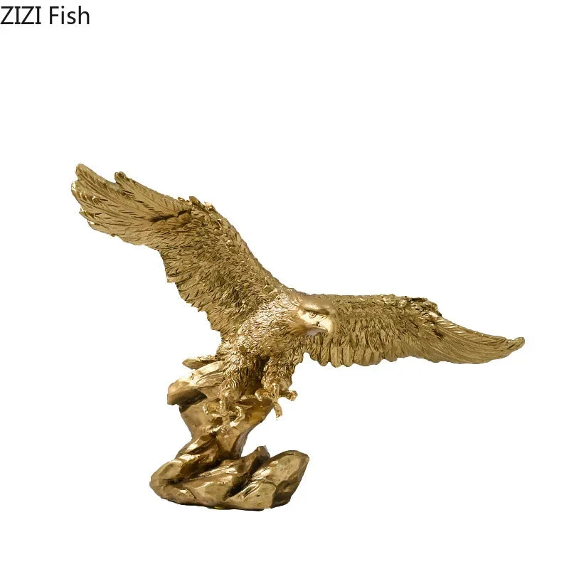 Afralia™ Flying Eagle Resin Desk Decoration - Creative Sculpture for Room Aesthetic