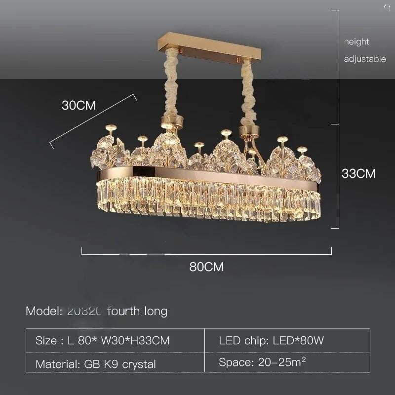 Afralia™ Luxury Crystal Chandelier: Gold Hanging Ceiling Light for Villa Hotel Décor
