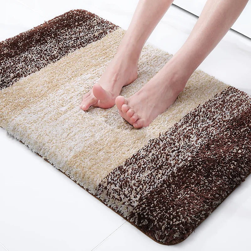 Afralia™ Gradient Color Thick Bath Carpet: Super Absorbent, Anti-slip Bathroom Rugs
