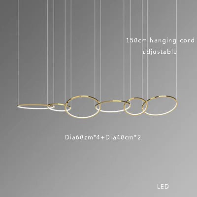 Afralia™ Modern Gold Round LED Pendant Lights for Kitchen Island Bar, Lustres Lamparas