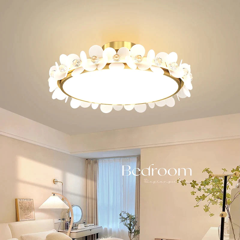 Afralia™ Petal Crystal Chandelier: Elegant Living Room Bedroom Light, Luxury Nordic Design