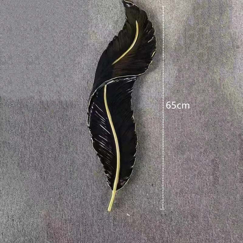 Afralia™ White Feather Resin Wall Lamp for TV Backdrop, Bedroom, Aisle - LED Bedside Light