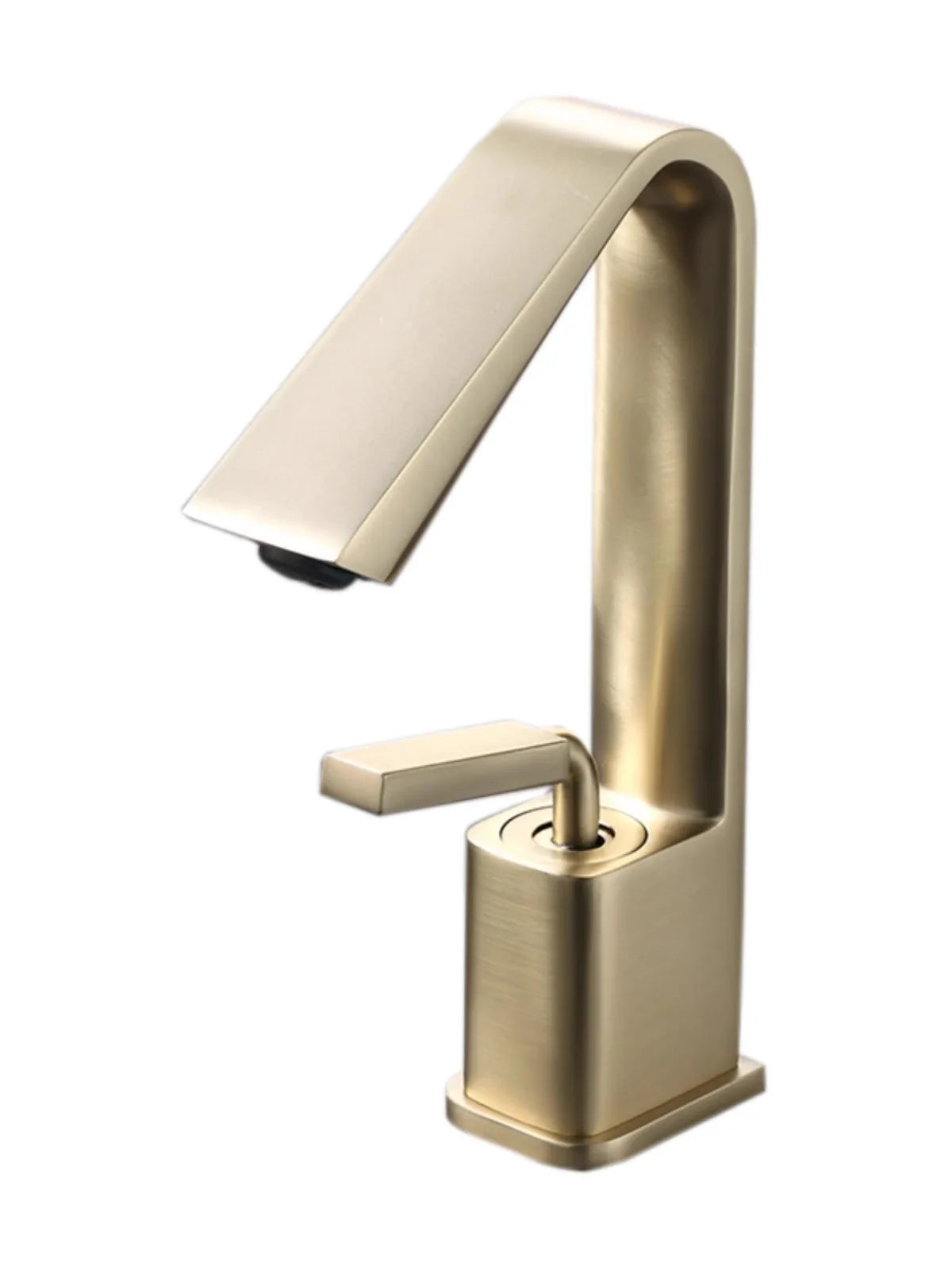 Afralia™ Brush Gold Basin Faucet Single Lever Hot Cold Mixer Sink Tap Vanity