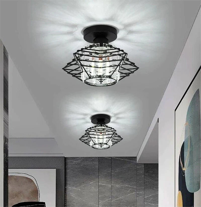 Afralia™ Crystal Pentastar Ceiling Chandelier - Modern Indoor Lighting for Home Décor