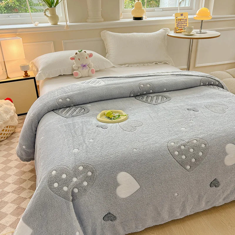 Afralia™ Dinosaur Patterns Snowflake Velvet Blanket in Various Sizes for Home/Office
