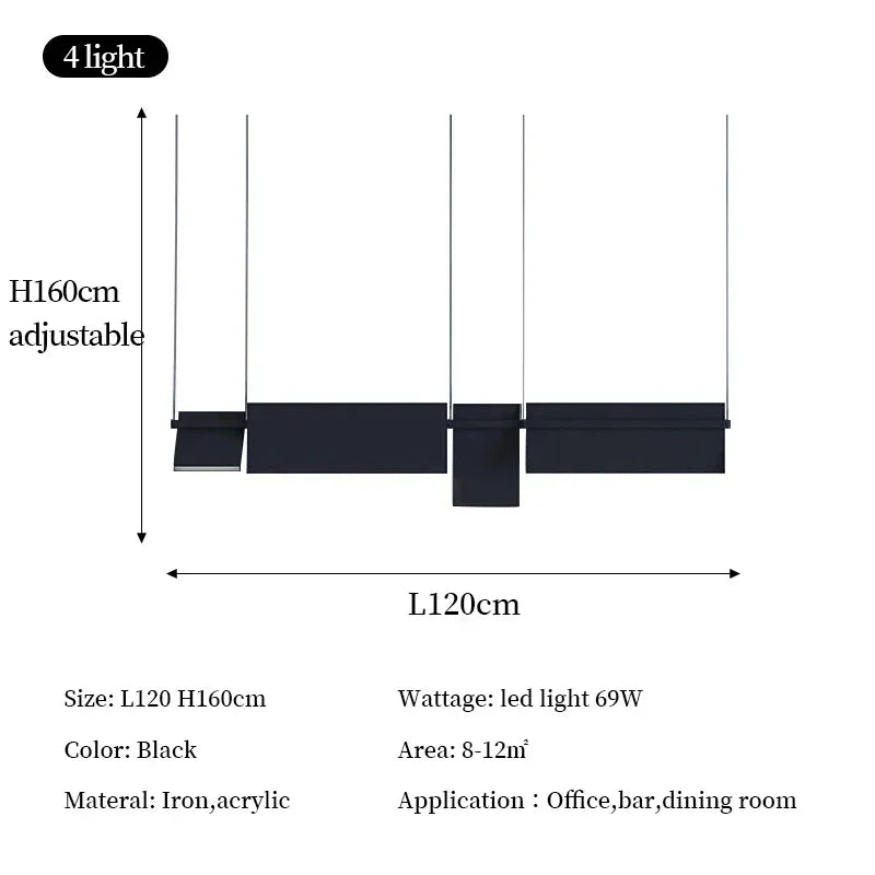 Afralia™ Rotatable LED Chandelier for Home Decor and Kitchen Lighting