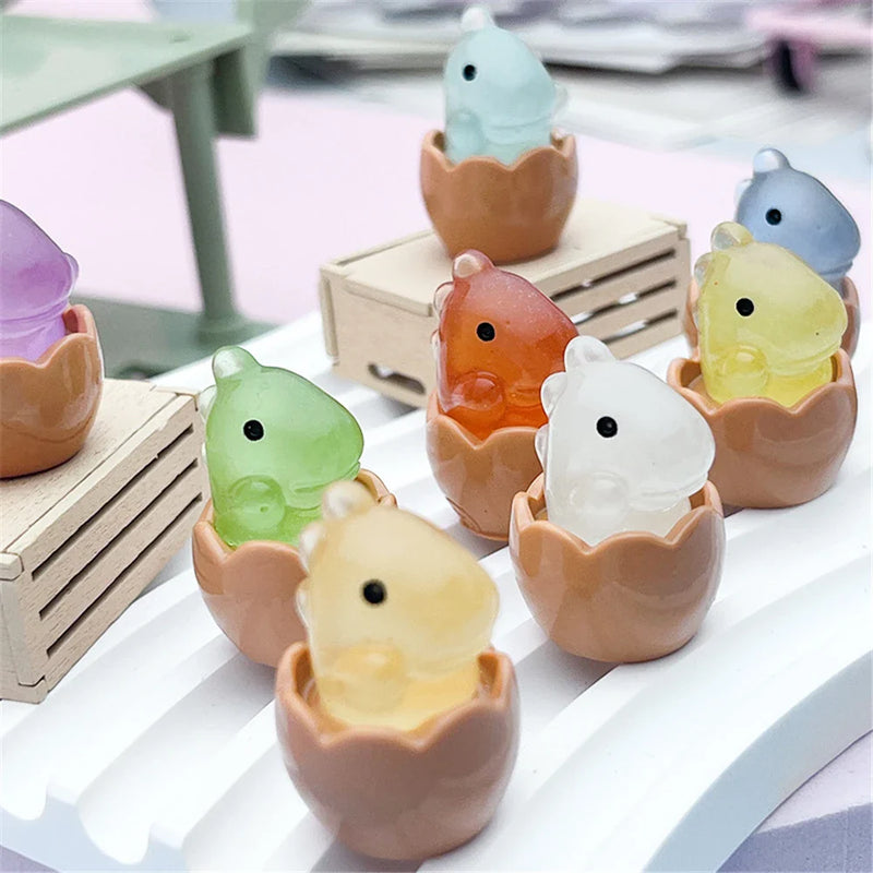 Mini Glow-in-the-Dark Eggshell Chick Duck Dinosaur Afralia™ Figurines Home Decor