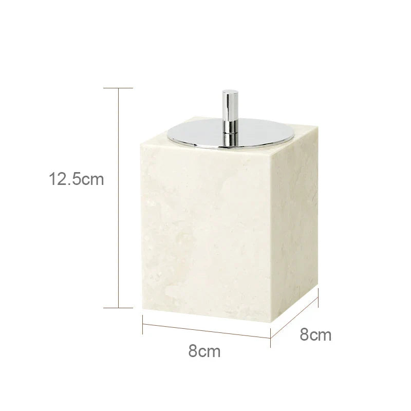 Afralia™ Marble Bathroom Set: Soap Dish, Holder, Vanity Tray - Elegant Bathroom Accessories