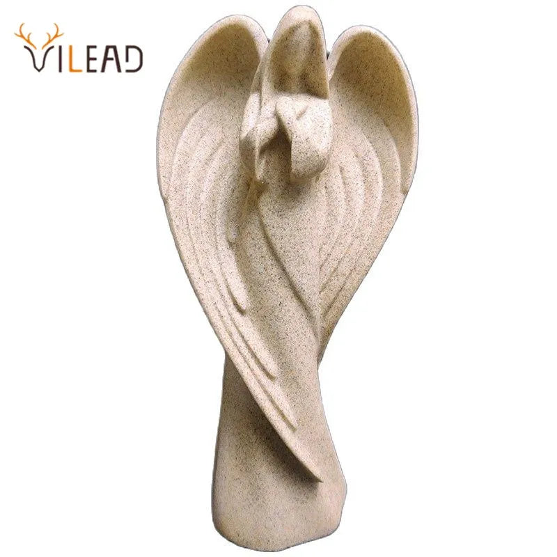 Afralia™ Praying Angel Sculpture Figurine for Home Decor and Office, 21cm Resin Fairy Statue