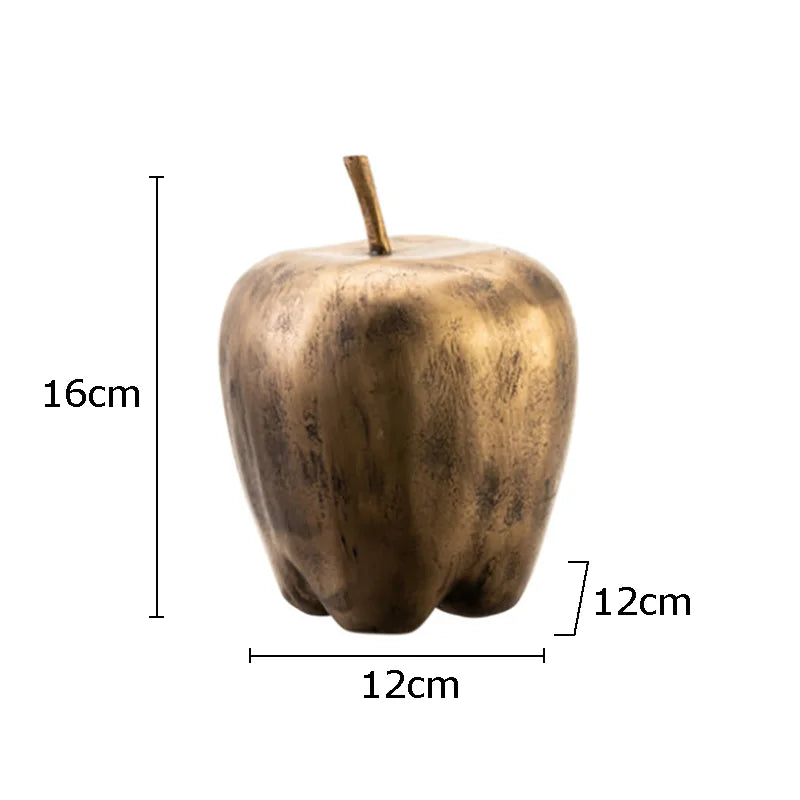 Afralia™ Copper Fruit Sculpture Set for Modern Home Decor