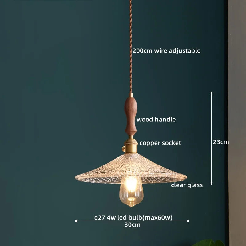Afralia™ Copper Glass LED Pendant Lights - Nordic Modern Style