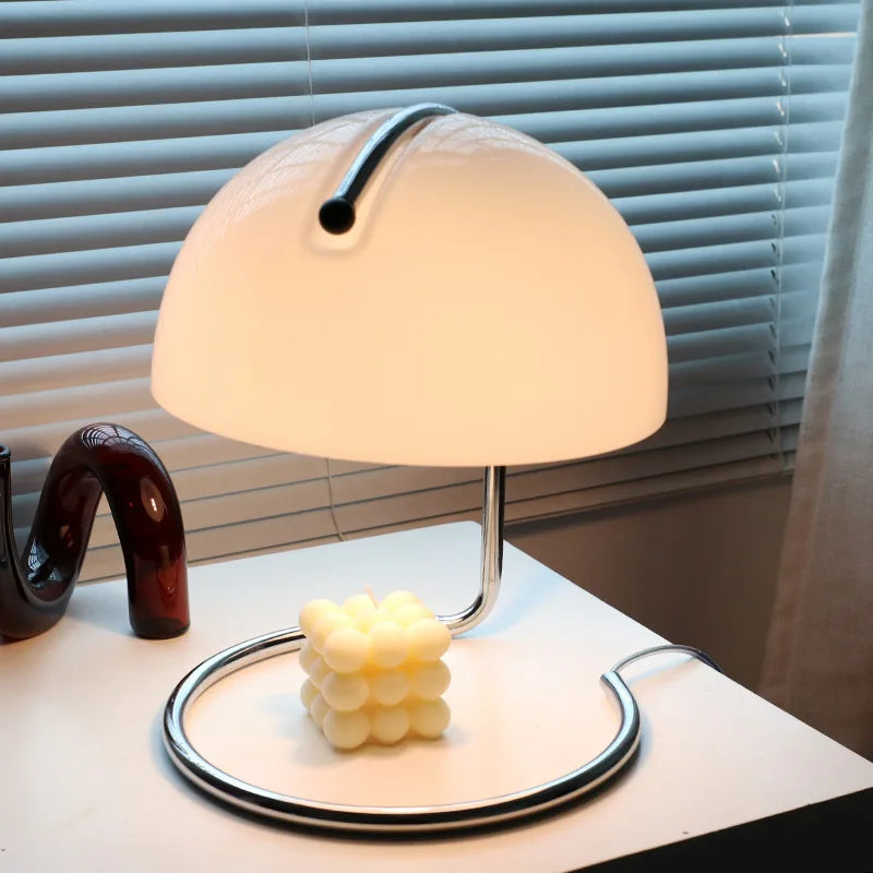 Afralia™ Bauhaus Mushroom Modern LED Desk Lamp With Fireless Aromatherapy