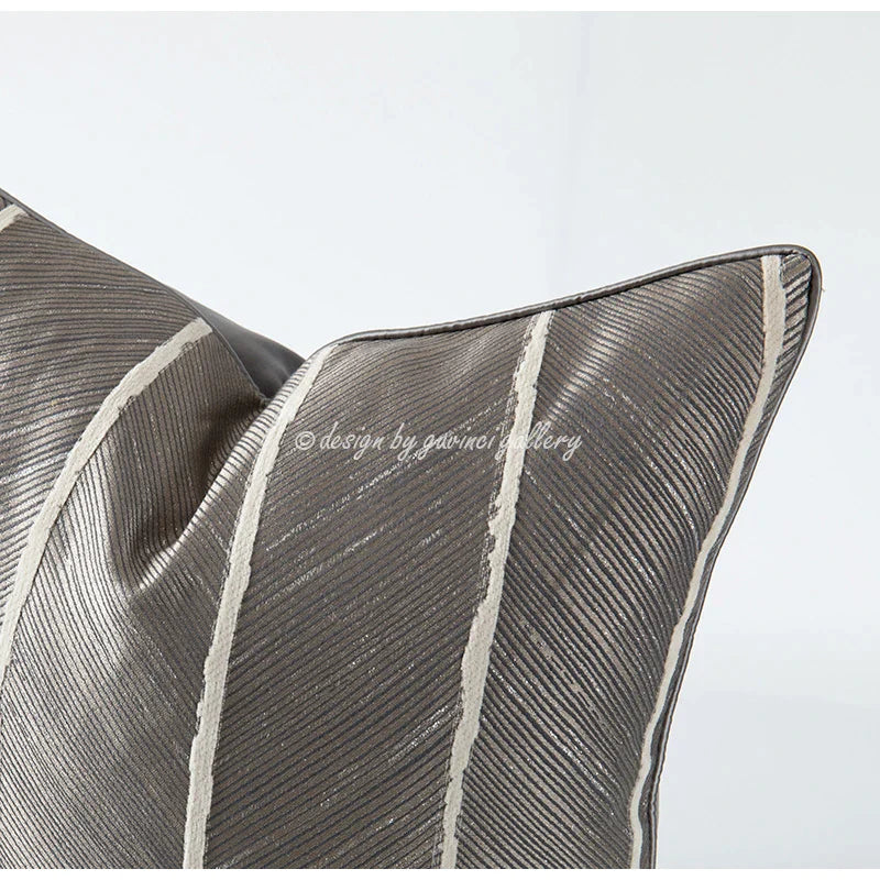 Afralia™ Herringbone Jacquard Cushion Cover, Modern Beige White Pillowcase for Living Room